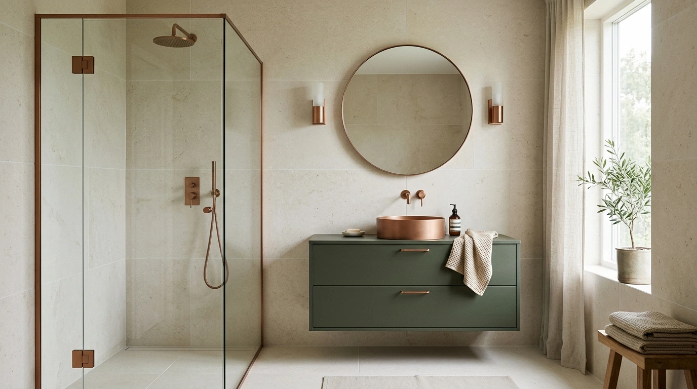 Salle de bain moderne avec douche à l’italienne