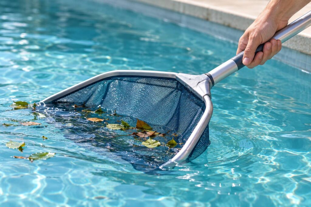 Plan de détail illustrant le sujet de l'article : Épuisette de piscine : comment bien la choisir
